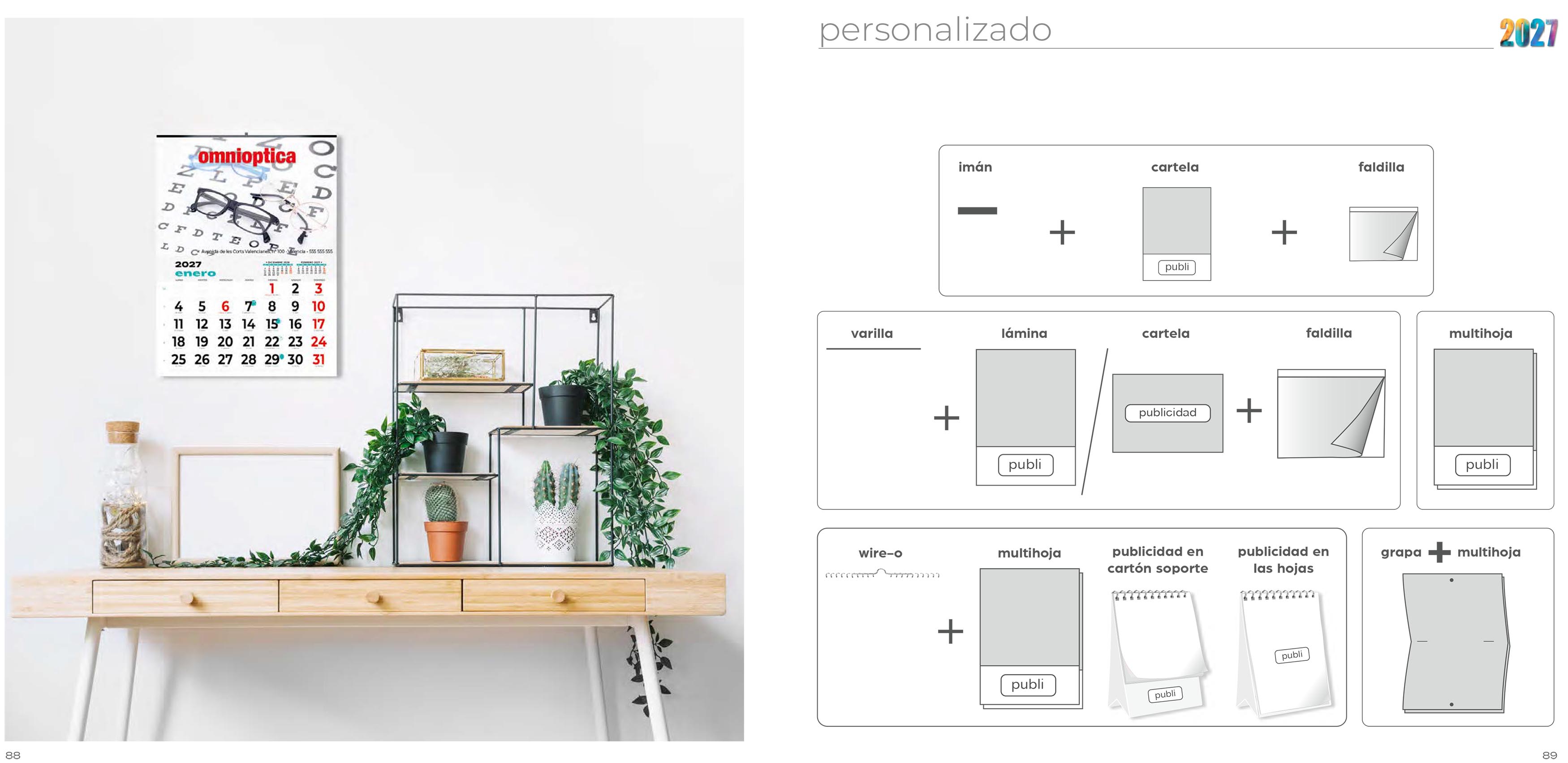 Calendarios de personalizados medidas