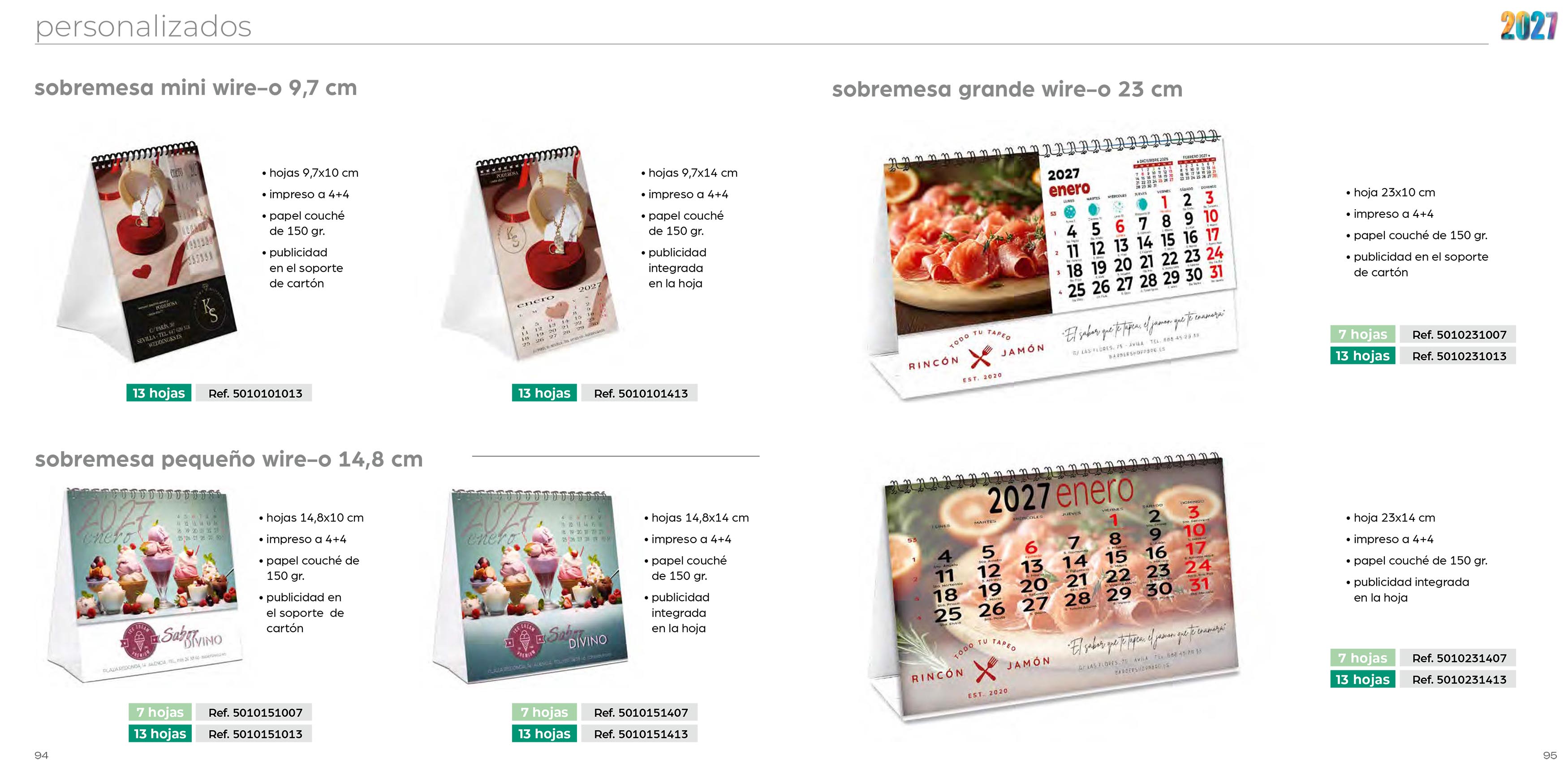 Calendarios de personalizados medidas